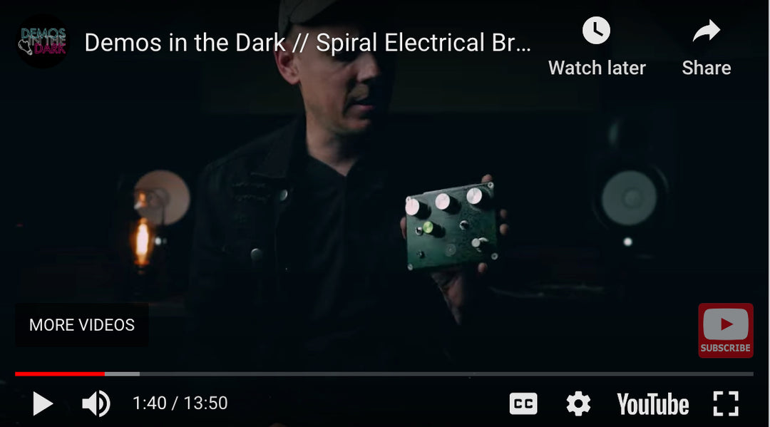 Brute Fuzz, vintage voiced fuzz by Spiral Electric Fx.  Guitar Pedal Demo.  