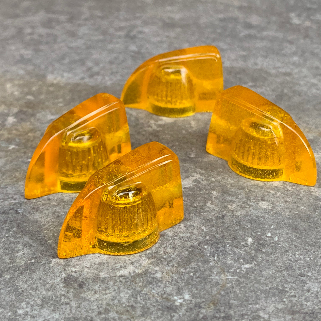 Deco-Wedge Knob with Set Screw - Honey Amber