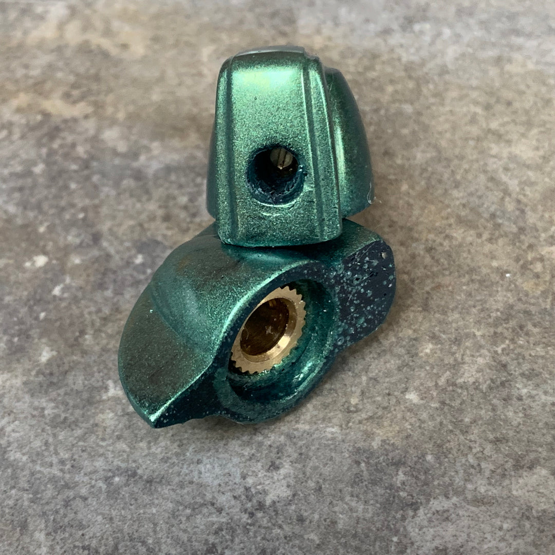 Deco-Wedge Knob with Set Screw - Metallic Green