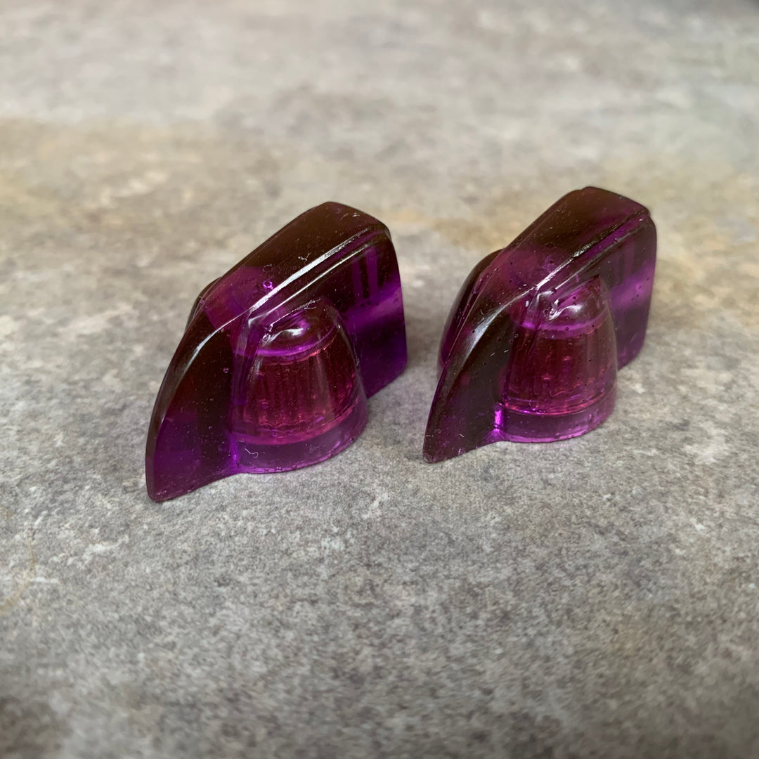 Deco-Wedge Knob with Set Screw - Purple